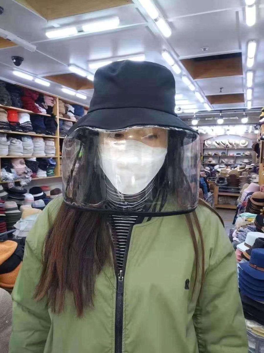 新品時(shí)尚潮帽面部防護